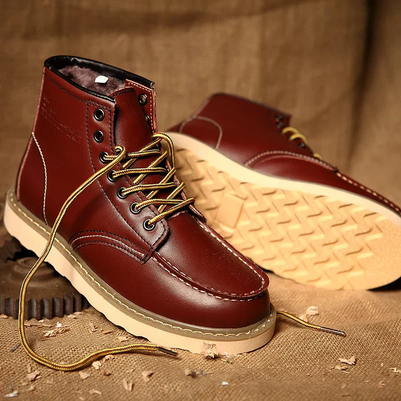 Stylische Herren-Winterstiefel im Retro-Look - extra warm, robust und modisch für kalte Tage