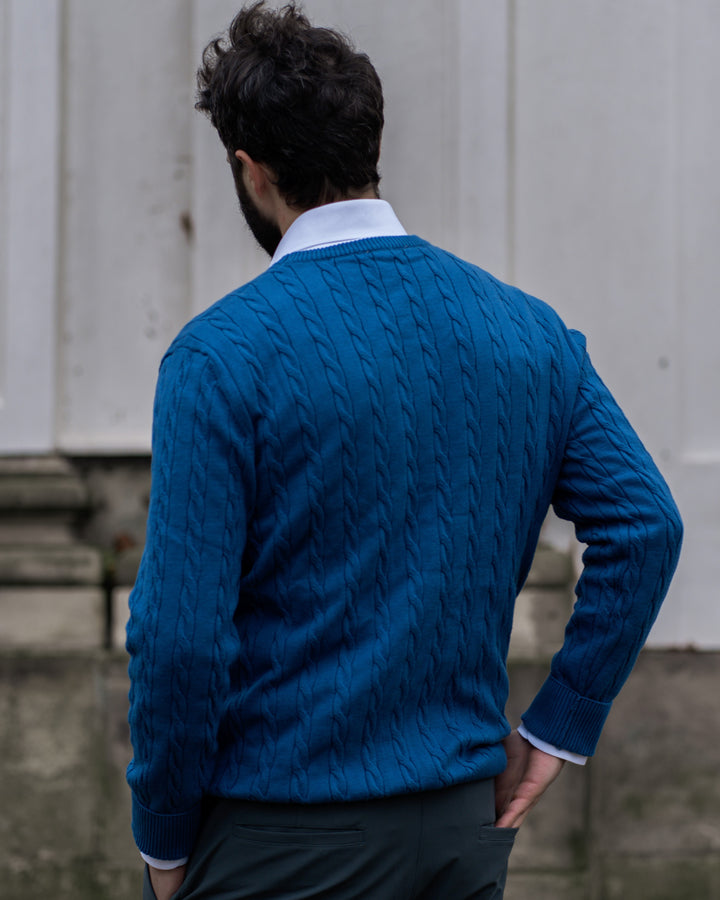 Modischer Herrenpullover aus weichem Baumwollstrick - zeitloser Komfort und Eleganz