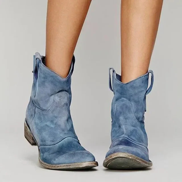 Stilvolle Damenstiefeletten aus elegantem Vintage-Leder
