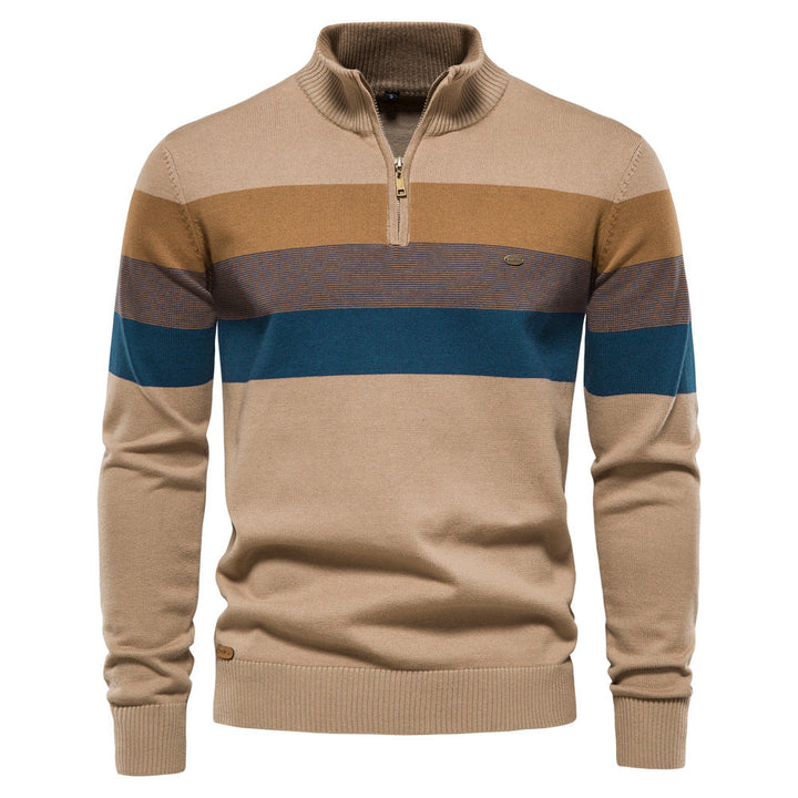 Eleganter und bequemer gestreifter Herren-Pullover - das perfekte Accessoire für stilvolle Männer