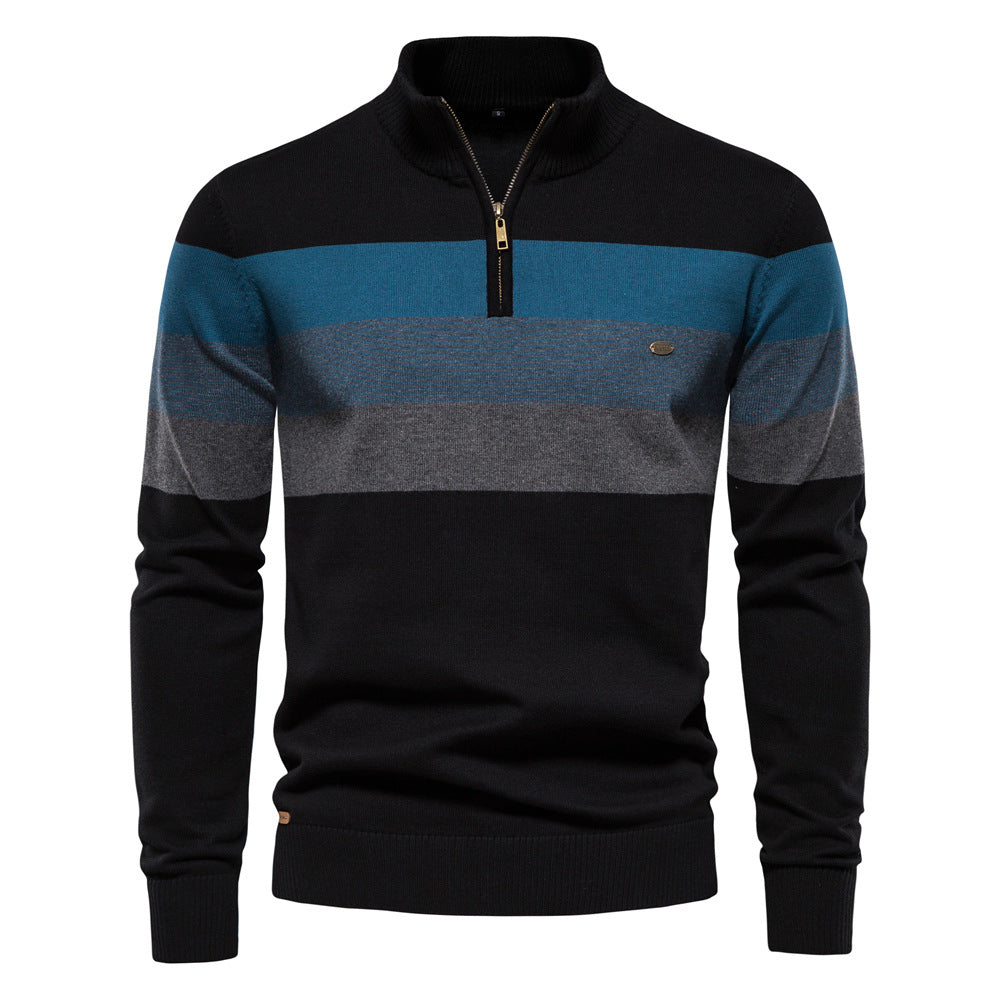 Eleganter und bequemer gestreifter Herren-Pullover - das perfekte Accessoire für stilvolle Männer