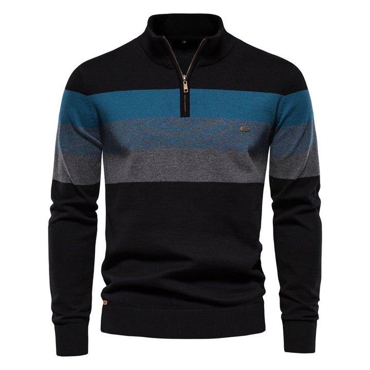 Eleganter und bequemer gestreifter Herren-Pullover - das perfekte Accessoire für stilvolle Männer