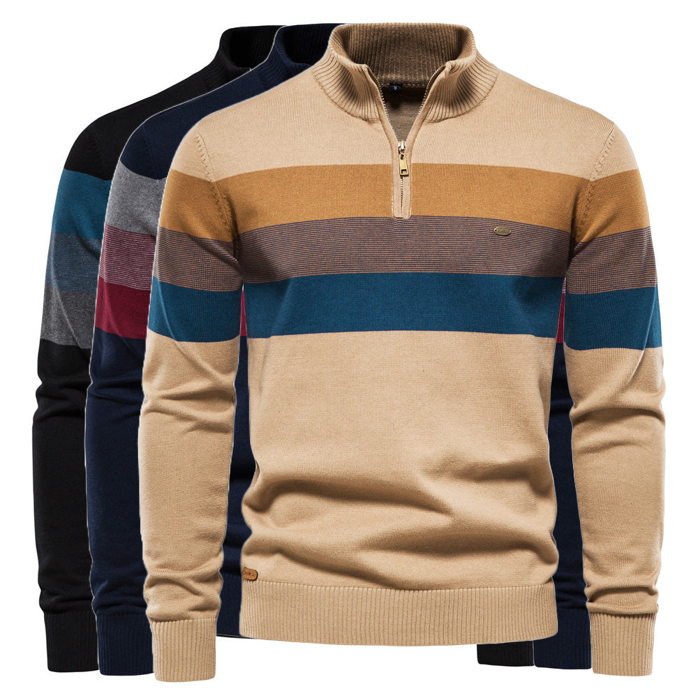 Eleganter und bequemer gestreifter Herren-Pullover - das perfekte Accessoire für stilvolle Männer