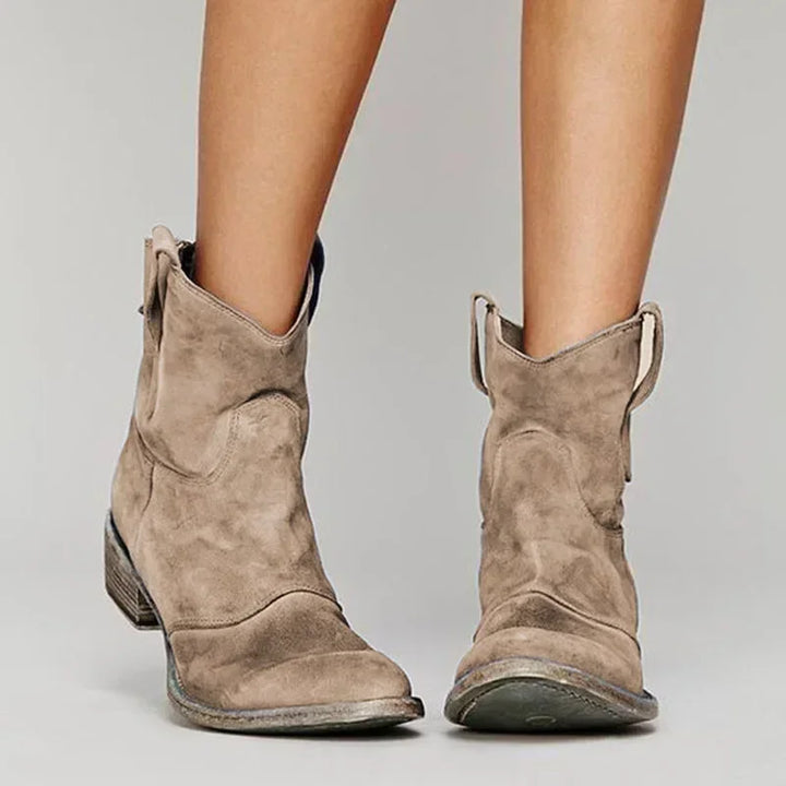 Stilvolle Damenstiefeletten aus elegantem Vintage-Leder