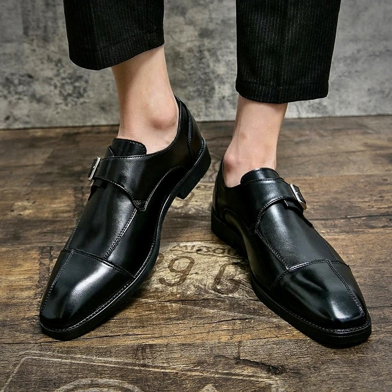 Eleganckie męskie buty z paskiem typu monk na klamrę – doskonały styl i klasyka