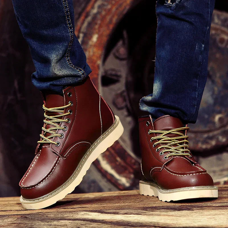 Stylische Herren-Winterstiefel im Retro-Look - extra warm, robust und modisch für kalte Tage