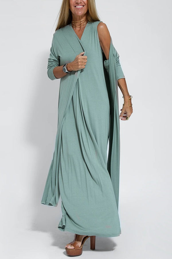Stilvolles Angelica™ langes Kleid mit Weste - klassische Eleganz für jeden Anlass