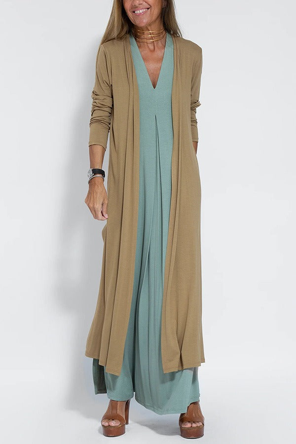Stilvolles Angelica™ langes Kleid mit Weste - klassische Eleganz für jeden Anlass