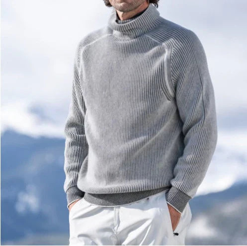 Eleganter Herrenpullover mit luxuriösem Kaschmir-Rollkragen für außergewöhnlichen Stil