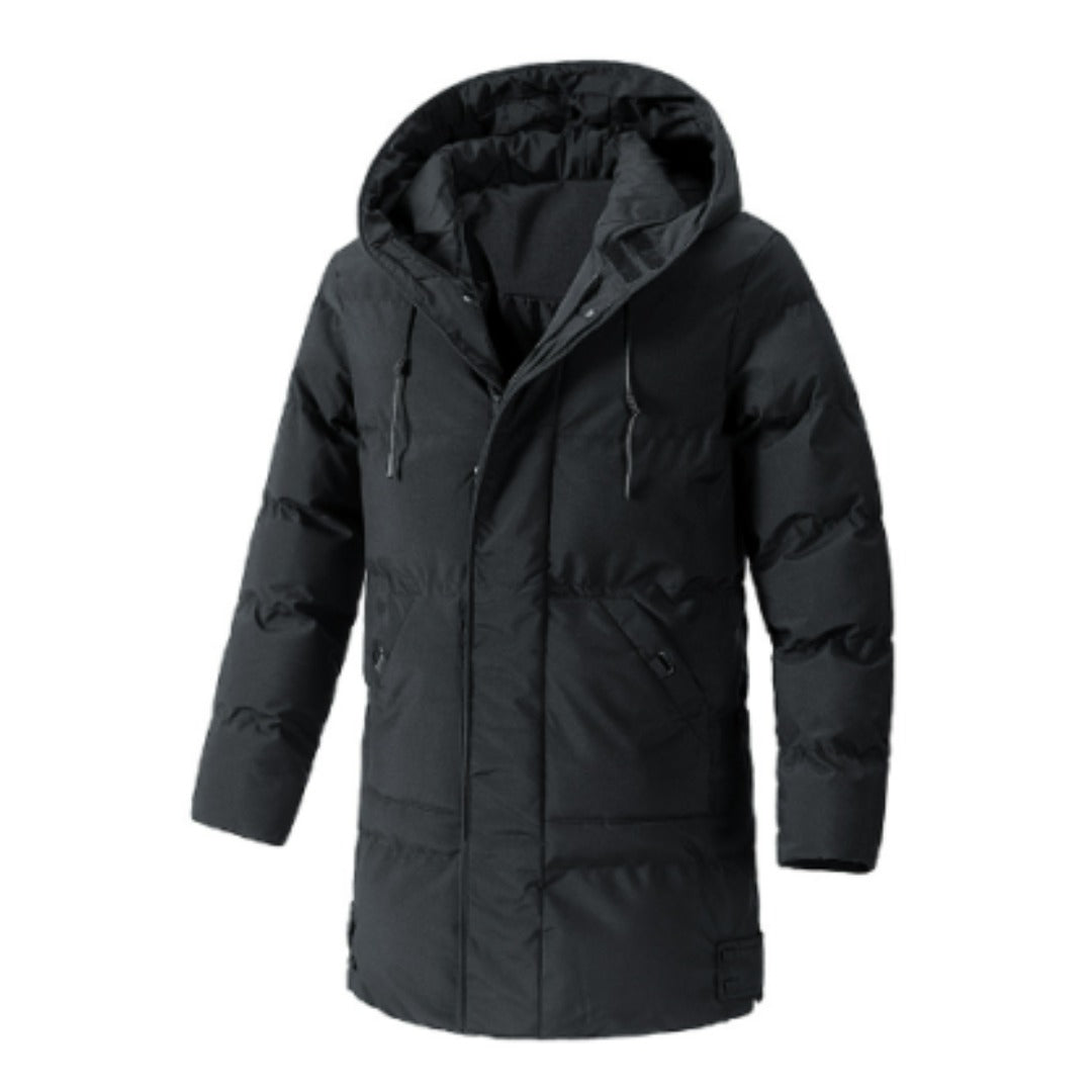 Stylische Herren-Winterjacke mit Kapuze, mehreren Funktionstaschen und Isolierung für maximalen Schutz und Komfort