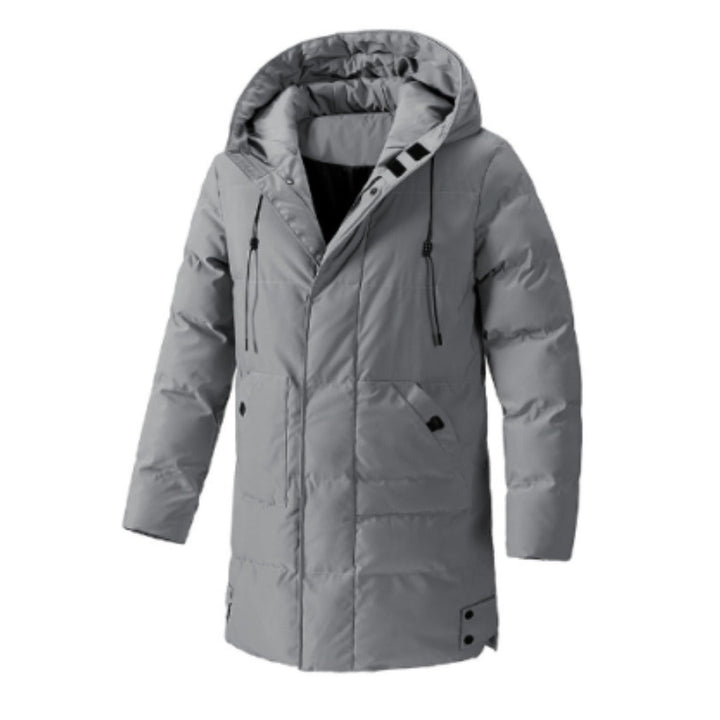 Stylische Herren-Winterjacke mit Kapuze, mehreren Funktionstaschen und Isolierung für maximalen Schutz und Komfort