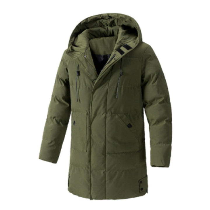 Stylische Herren-Winterjacke mit Kapuze, mehreren Funktionstaschen und Isolierung für maximalen Schutz und Komfort