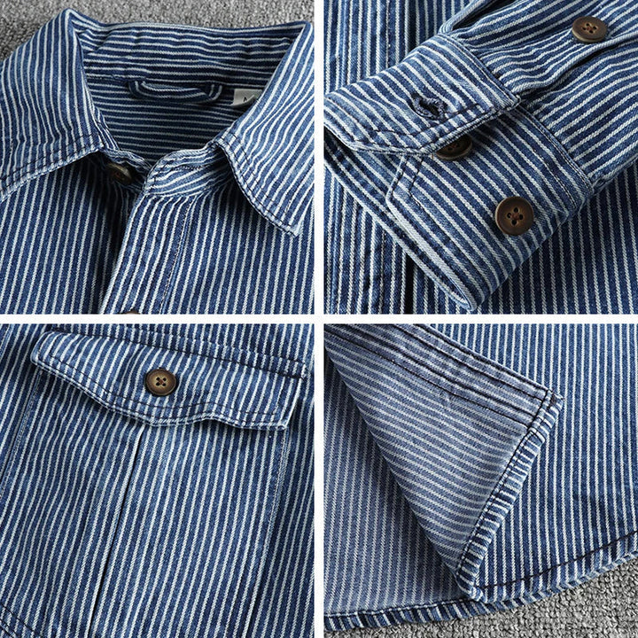 Elegantes und stilvolles Herrenhemd aus Vintage-Denim - ein klassischer und zeitloser Look