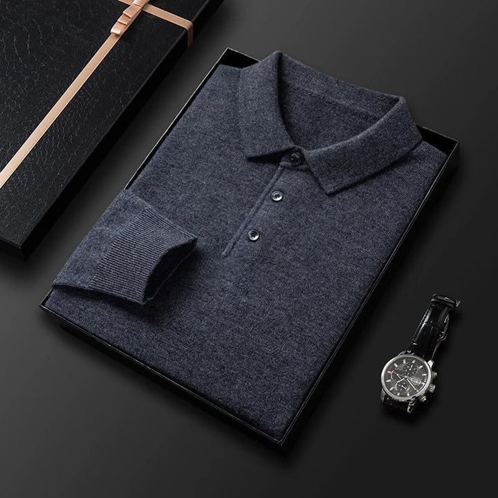 Stilvoller und luxuriöser Herren-Polopullover - eine Kombination aus Eleganz und Komfort