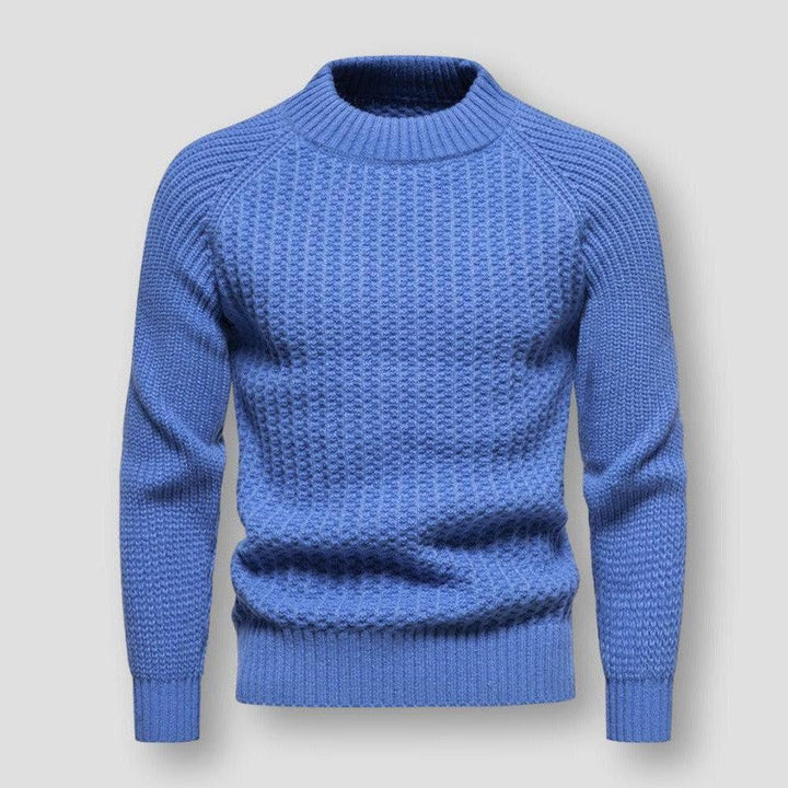 Ekskluzywny męski sweter z luksusowej dzianiny waflowej dla wyjątkowego stylu