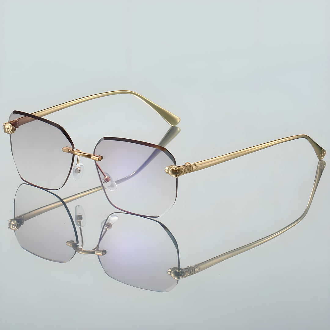Stylowe męskie okulary przeciwsłoneczne bez oprawek – elegancka ochrona przed słońcem dla mężczyzn