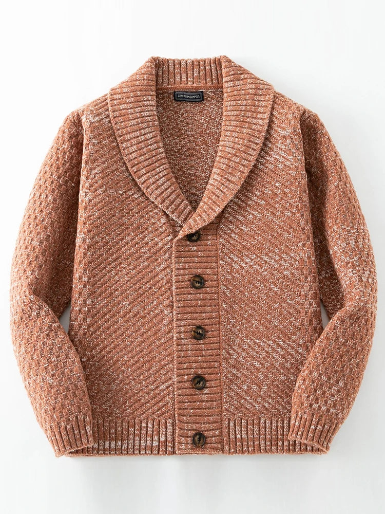 Stilvoller, eleganter Retro-Strickpullover für Männer mit einzigartigen Details