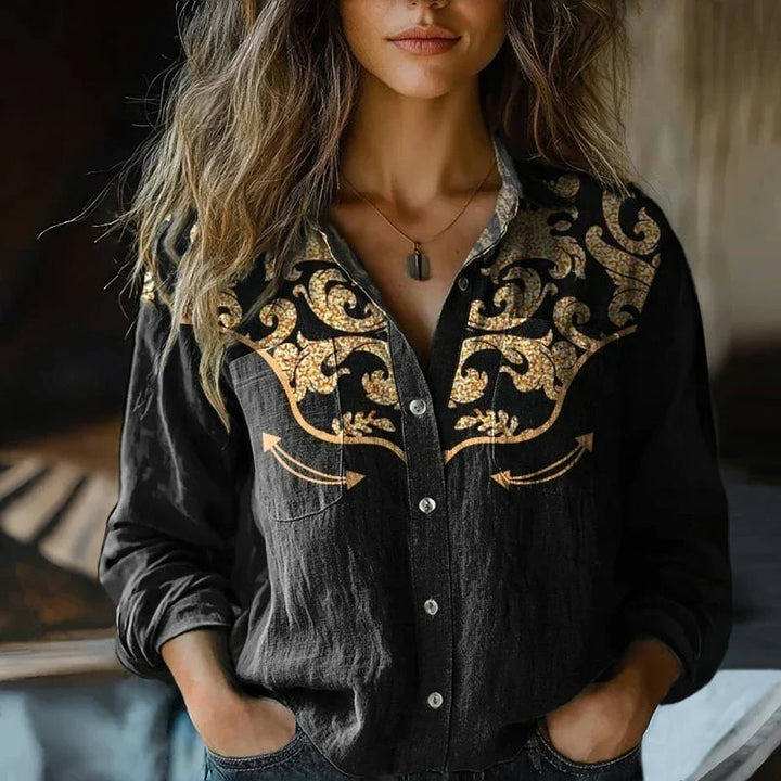 Modische Damenbluse im Vintage-Look mit zeitlosem Design