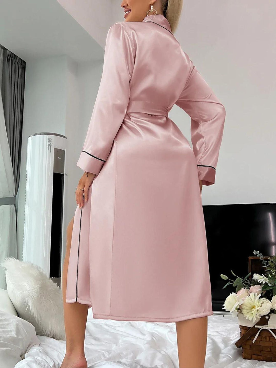 Quinty - Luxe Zijde Nachtjapon voor Vrouwen voor Ultiem Comfort en Chique Ontspanning