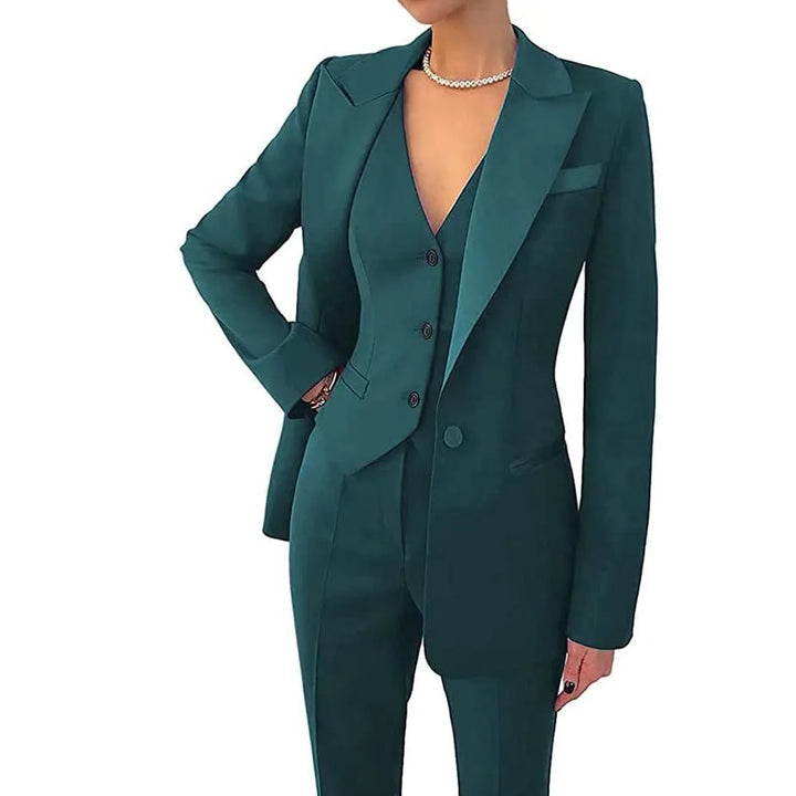 Eleganter 3-teiliger Damen-Business-Anzug mit eleganter Weste - perfekt für den professionellen Auftritt