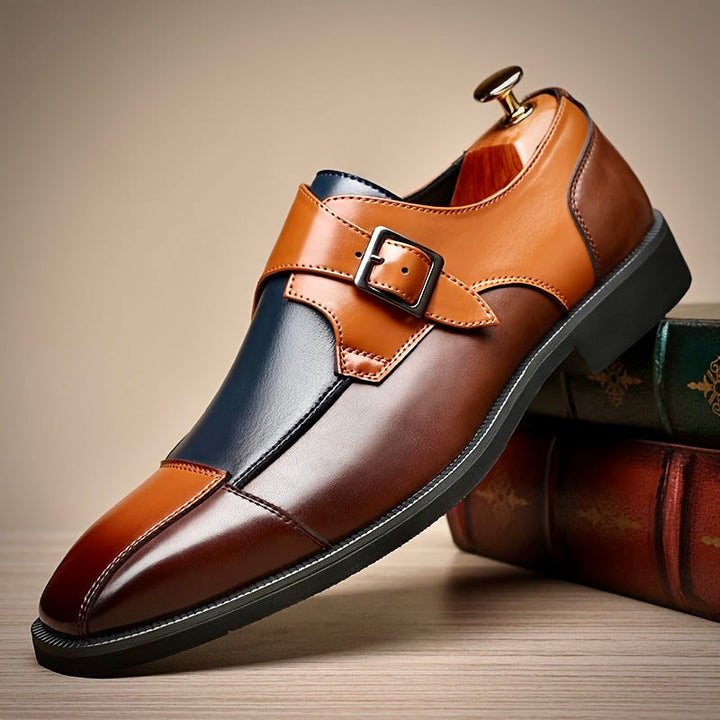 Eleganckie męskie buty z paskiem typu monk na klamrę – doskonały styl i klasyka