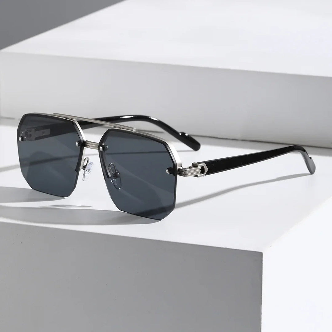 Elegante geometrische Sonnenbrille für Herren – stilvoller moderner Look