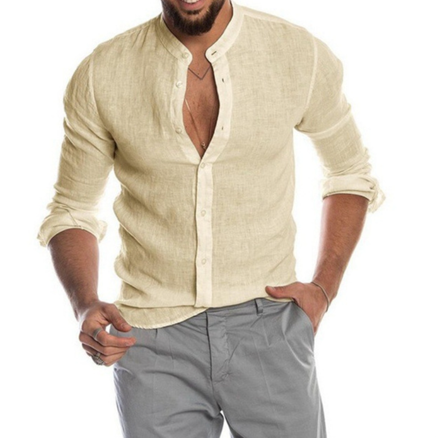 Stilvolles und bequemes Herren-Leinenhemd für einen eleganten Look