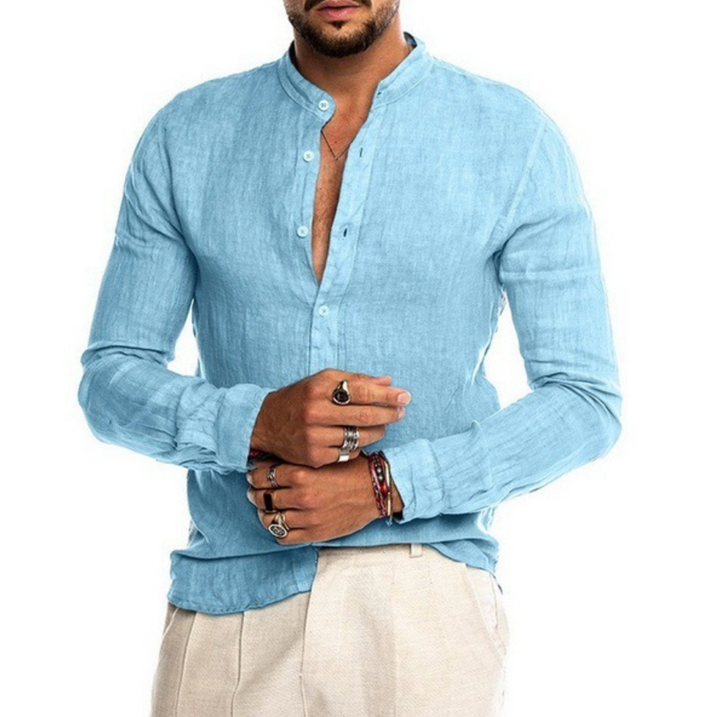 Stilvolles und bequemes Herren-Leinenhemd für einen eleganten Look