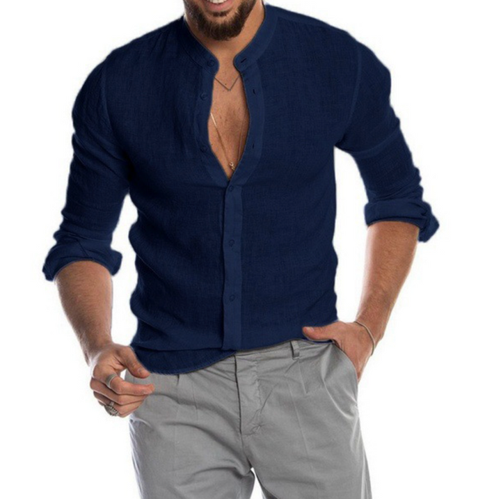 Stilvolles und bequemes Herren-Leinenhemd für einen eleganten Look
