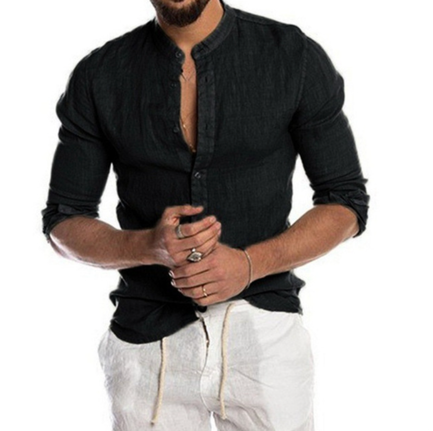 Stilvolles und bequemes Herren-Leinenhemd für einen eleganten Look