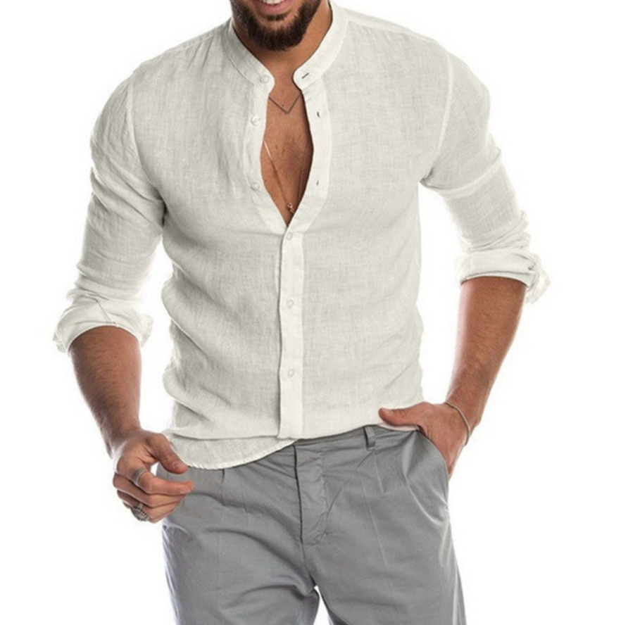 Stilvolles und bequemes Herren-Leinenhemd für einen eleganten Look