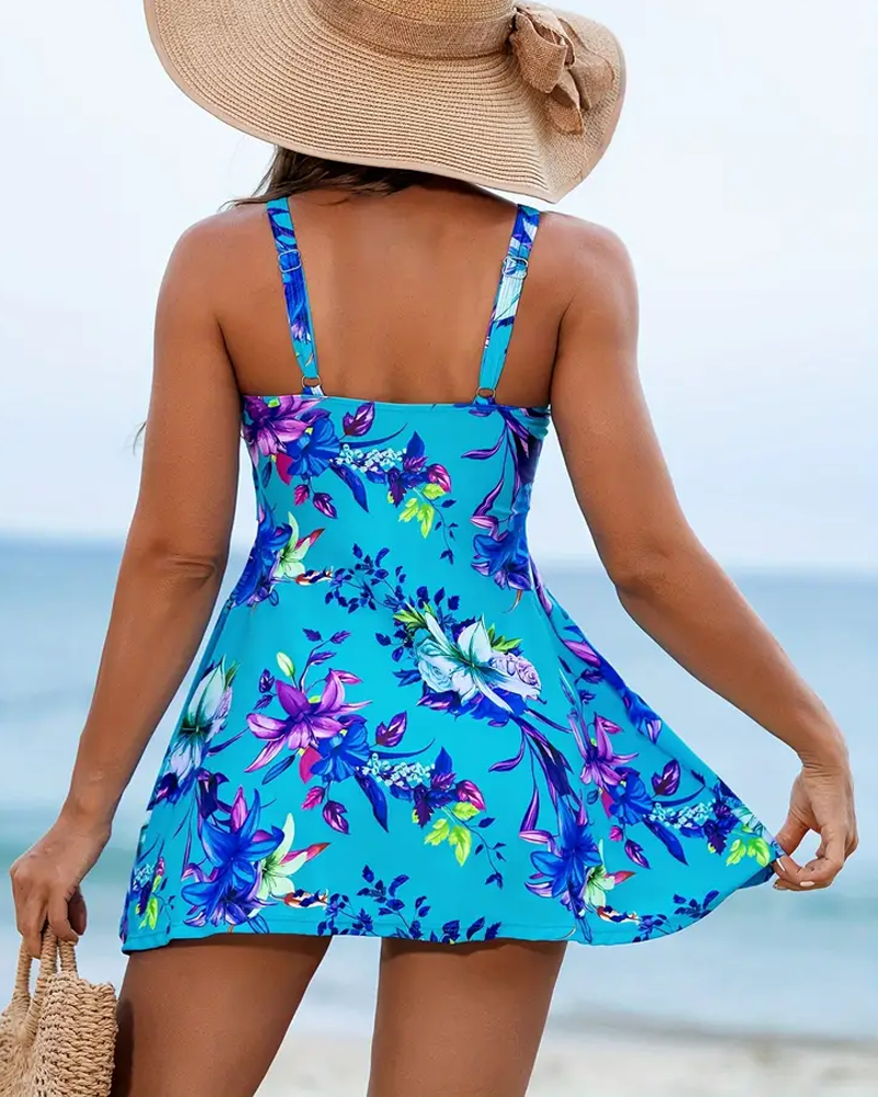 Feike | Elegantes Badekleid mit tropischem Blumendruck für einen luxuriösen Zomerlook
