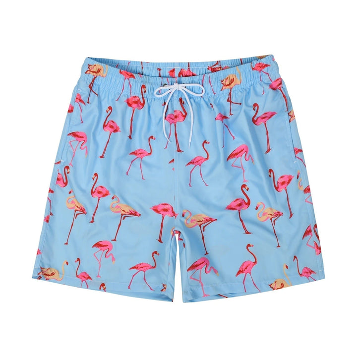 Lichte Blauwe Zwemshort met Trendy Vogelprint - Stijlvol en Comfortabel Hayden