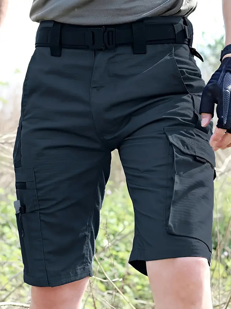 Męskie szorty outdoor cargo z wieloma funkcjonalnymi kieszeniami dla aktywnych mężczyzn
