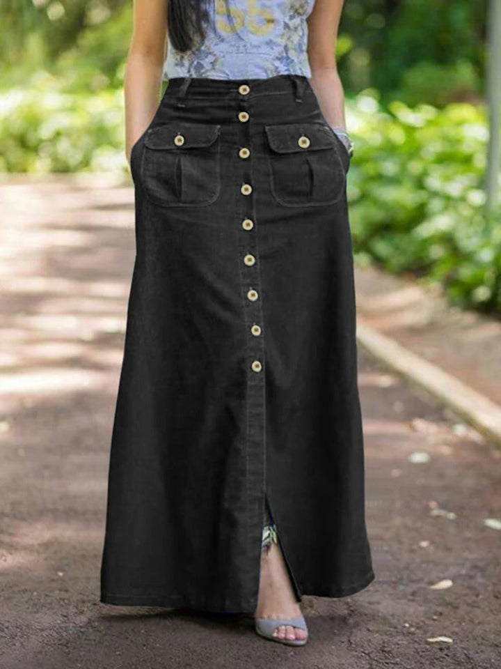 Elegant lange spijkerrok voor dames - stijlvol comfort en tijdloze klasse met Margriet