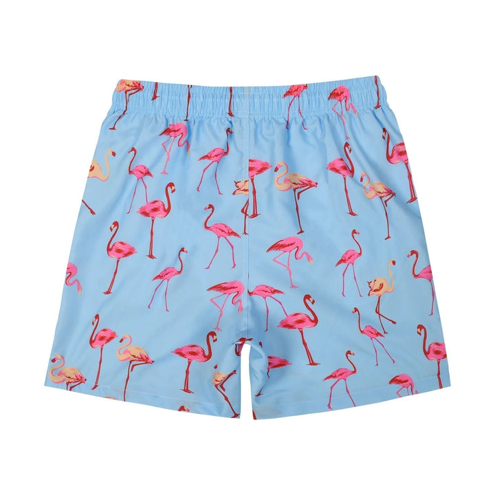 Lichte Blauwe Zwemshort met Trendy Vogelprint - Stijlvol en Comfortabel Hayden