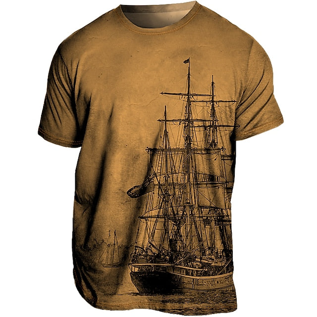 Lekki i komfortowy męski tank top z modną grafiką na upalne letnie dni - Leanderus