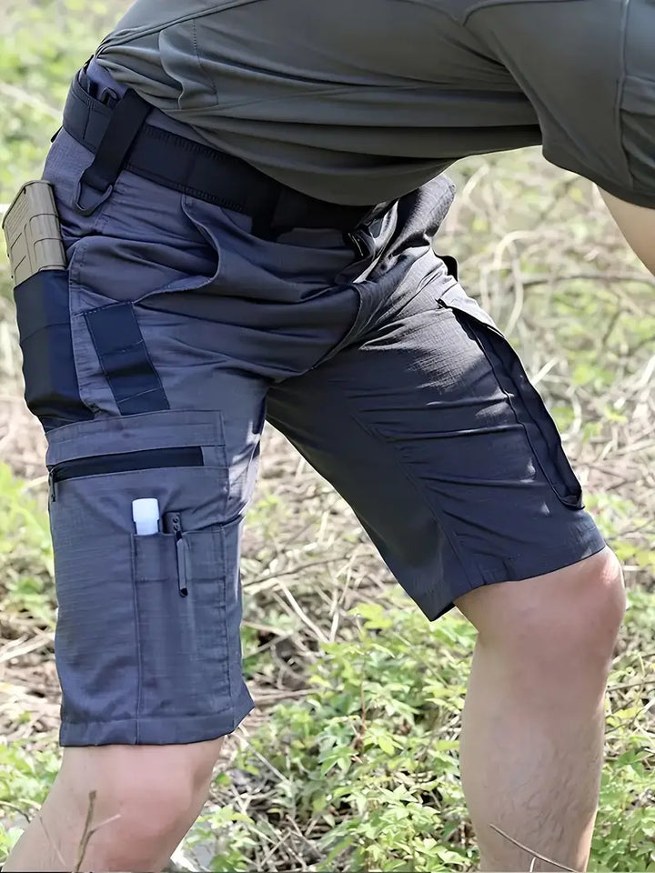 Męskie szorty outdoor cargo z wieloma funkcjonalnymi kieszeniami dla aktywnych mężczyzn