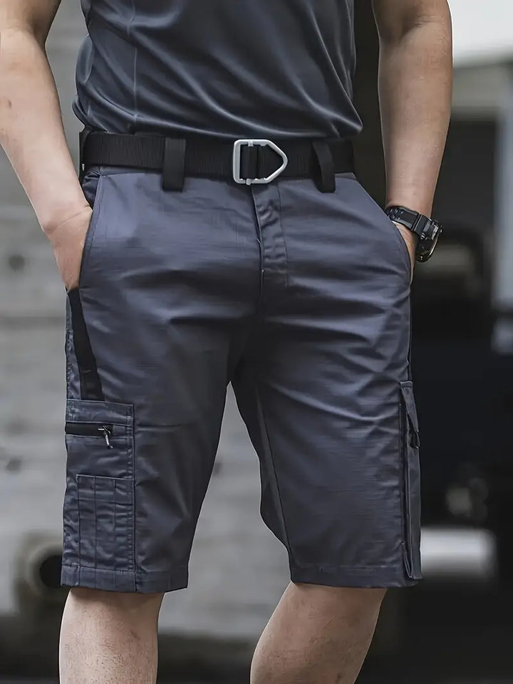 Męskie szorty outdoor cargo z wieloma funkcjonalnymi kieszeniami dla aktywnych mężczyzn