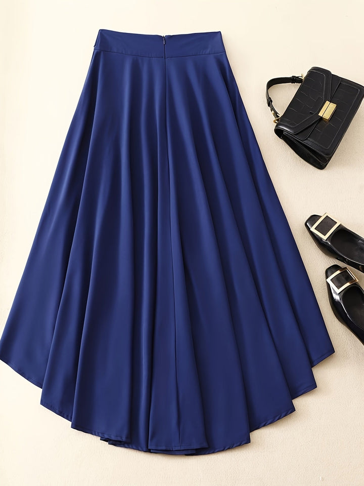 Stijlvolle Elegante Dames Plissé Maxi Rok met Chique Strikceintuur – Francine