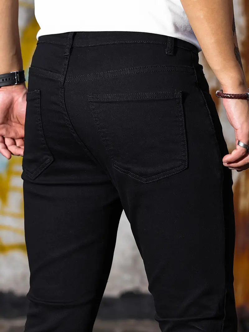 Stylische Herren-Skinny-Jeans aus mittelschwerem Stretch-Denim - garantierter Komfort und modischer Look
