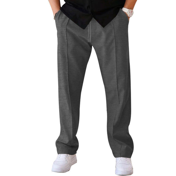 Modische und bequeme Herrenhose mit weitem Bein aus atmungsaktivem, leichtem Stoff