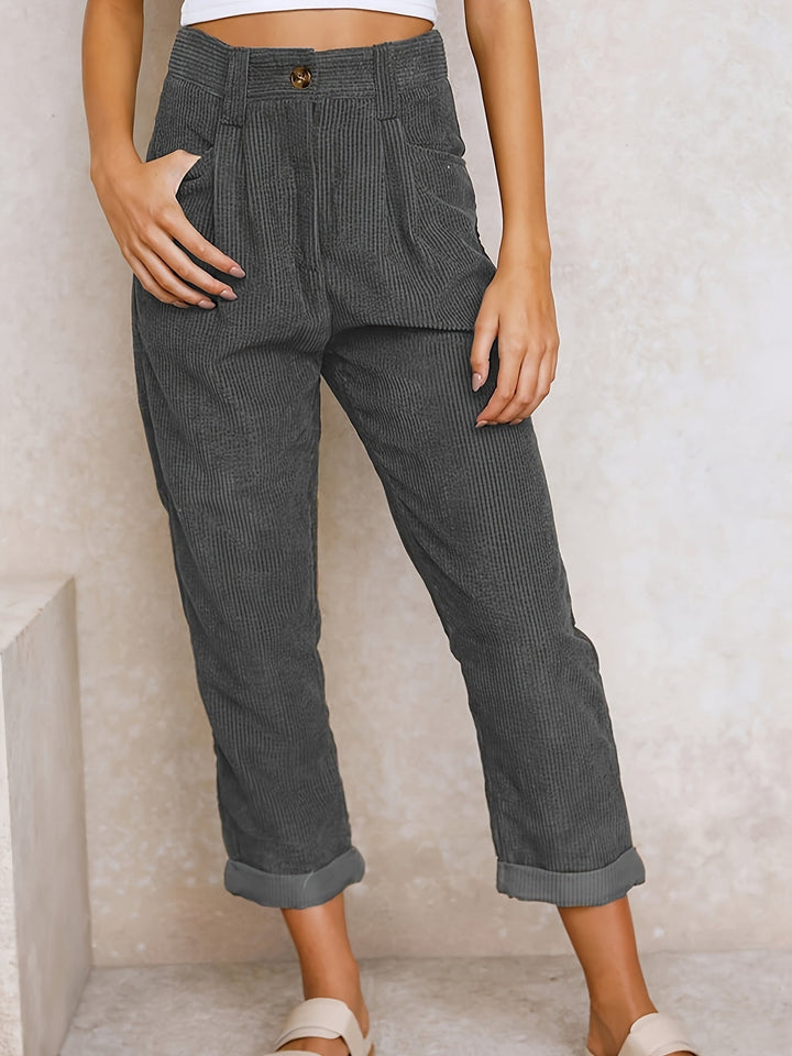 Elegante Damenhose mit hoher Taille für einen modischen und anspruchsvollen Look