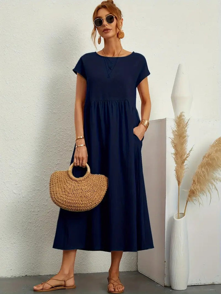 Brigida™ - Elegantes Sommerkleid aus Leinen mit praktischen Taschen