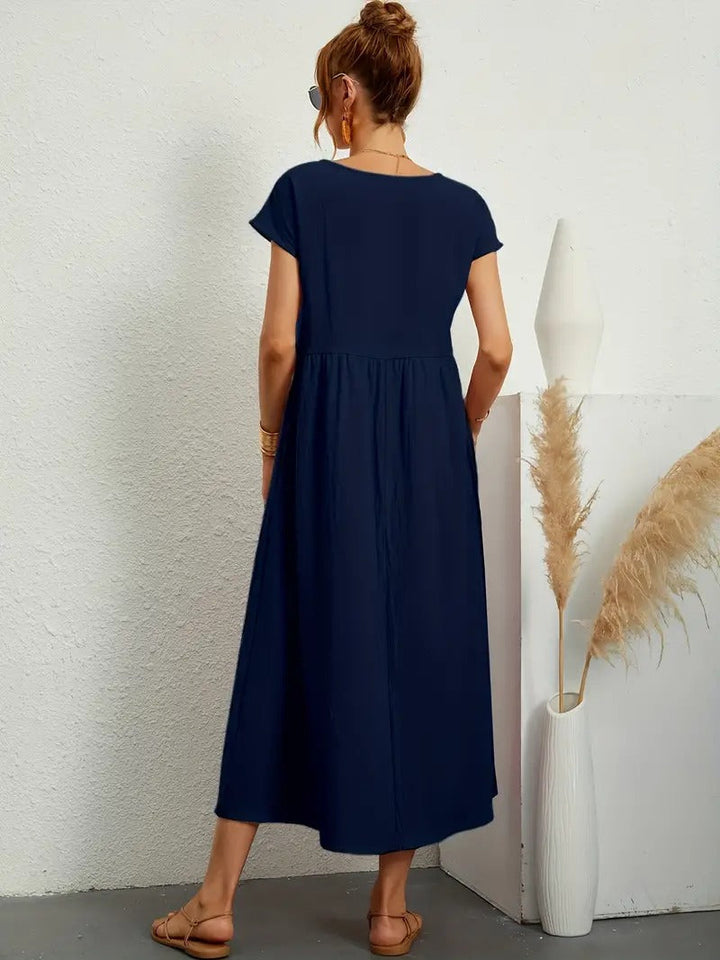 Brigida™ - Elegantes Sommerkleid aus Leinen mit praktischen Taschen