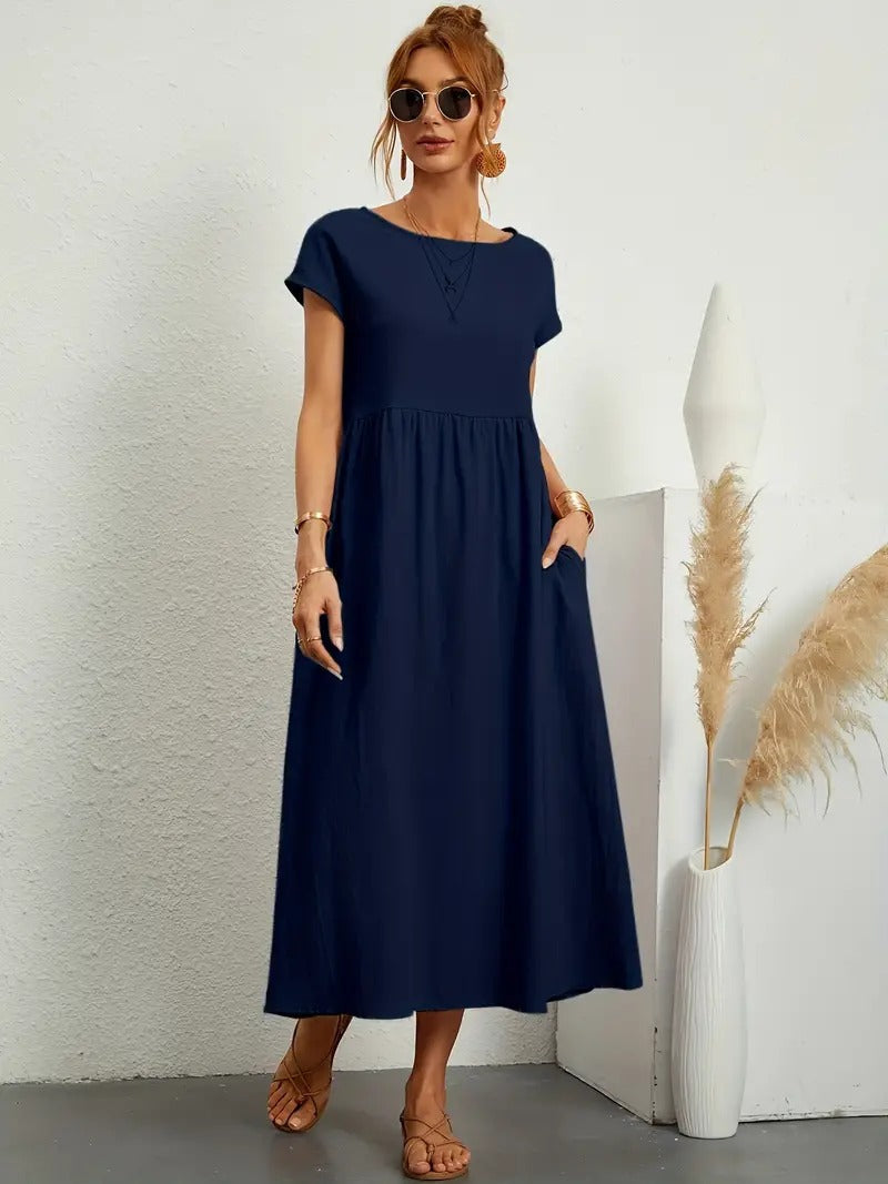 Brigida™ - Elegantes Sommerkleid aus Leinen mit praktischen Taschen