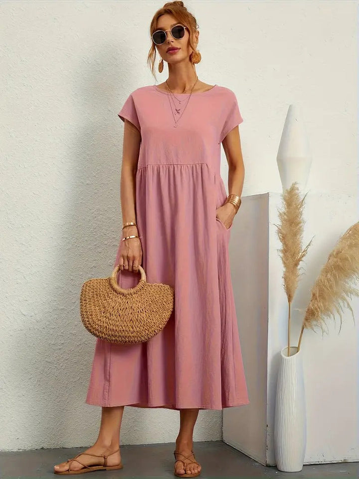Brigida™ - Elegantes Sommerkleid aus Leinen mit praktischen Taschen