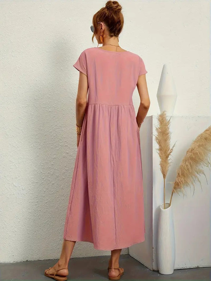 Brigida™ - Elegantes Sommerkleid aus Leinen mit praktischen Taschen