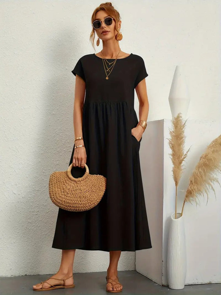 Brigida™ - Elegantes Sommerkleid aus Leinen mit praktischen Taschen