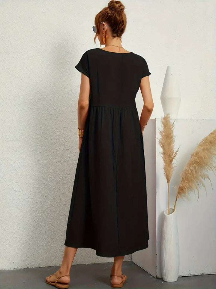 Brigida™ - Elegantes Sommerkleid aus Leinen mit praktischen Taschen